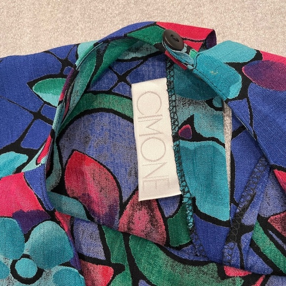 [14] Vintage Cimone Multicoloured Floral Blouse - Picture 7 of 9
